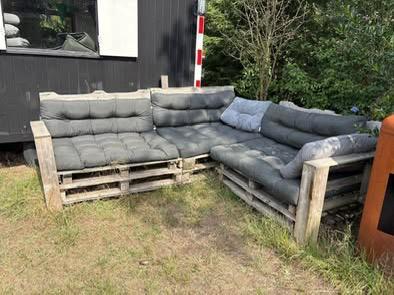 Lounge set Pallet kussens, Tuin en Terras, Tuinsets en Loungesets, Zo goed als nieuw, Ophalen