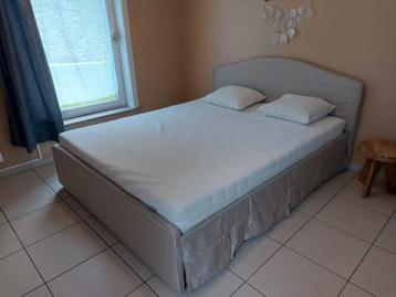 Lit double IKEA - modèle Ramnefjäll - quasi neuf!, Enlèvement, Comme neuf