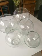Vases boules en verre (5 grandeurs différentes)-lot 5 pièces, Comme neuf, Enlèvement