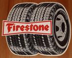 Vintage grote sticker Firestone banden pneus tires retro, Comme neuf, Voiture ou Moto, Enlèvement ou Envoi