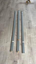 Ikea gordijnrails (3-voudige rail) 3 stuks metaalkleurig, Ophalen, Nieuw, Grijs