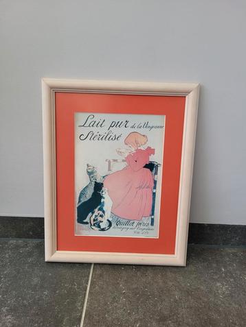Affiche reclame Steinlen, Lait pur Stérilisé, Publicité, Rectangulaire vertical, Avec cadre, A1 jusqu'à A3