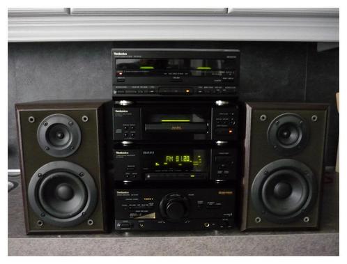 Mooie Technics SC CH730 stereo mini set, TV, Hi-fi & Vidéo, Chaîne Hi-fi, Utilisé, Deck cassettes ou Lecteur-enregistreur de cassettes