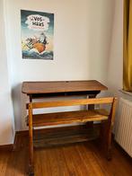 Antieke schoolbank / schrijftafel / lessenaar (vintage), Ophalen, Zo goed als nieuw, Bureau