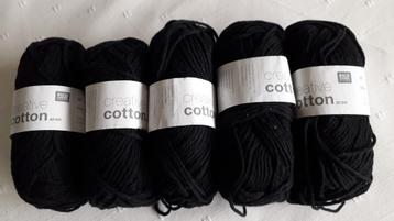Creative Cotton aran, Rico, zwart beschikbaar voor biedingen