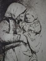 gravure Victor Hageman Mère et enfant Kunst van Heden 1909, Enlèvement ou Envoi