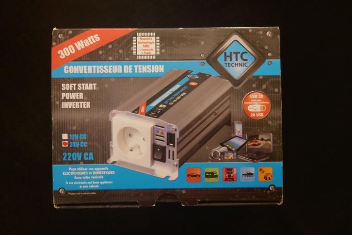 NEUF - Convertisseur de tension 24V - 220V - 300W, Autos : Pièces & Accessoires, Batteries & Accessoires, Neuf, Enlèvement ou Envoi