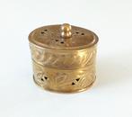 Boîte à bijoux ou pot pourri, ovale en laiton, Verzamelen, Blikken, Ophalen of Verzenden, Gebruikt