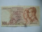 Billet de 50 francs belges 1966, Timbres & Monnaies, Billets de banque | Belgique, Enlèvement ou Envoi
