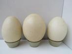 Set de 3 œufs d'autruche sur pied, Enlèvement ou Envoi