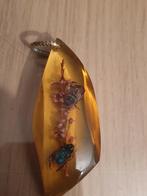 Mooi echt  halfedelsteen ketting hanger met echt kevers, Oranje, Ophalen of Verzenden, Zo goed als nieuw, Steen of Mineraal
