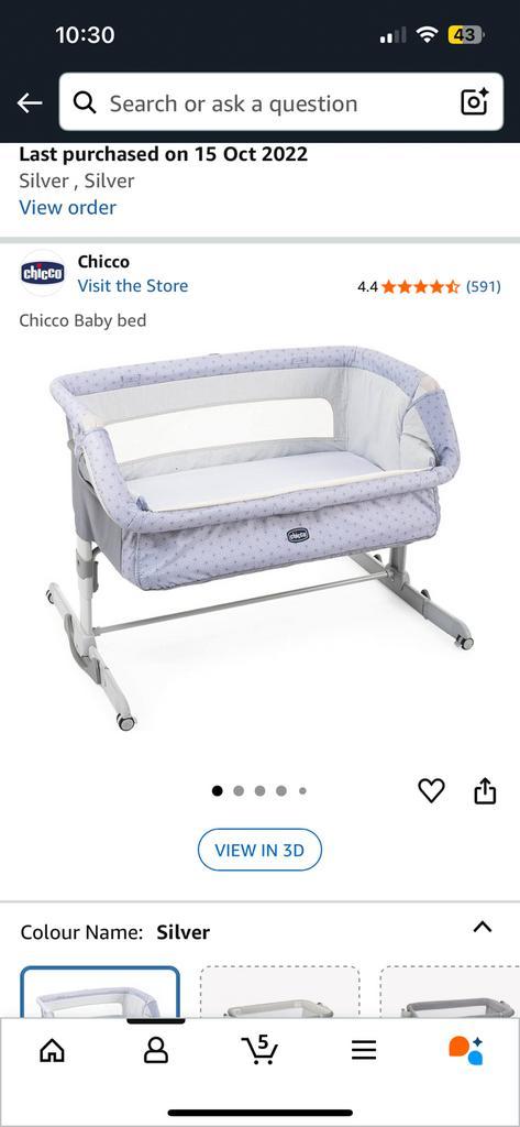Chico Next to Me Dream Cot, Kinderen en Baby's, Babywiegjes en Ledikanten, Zo goed als nieuw, Ledikant, Ophalen