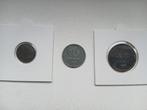 Nederland 1 cent (1942), 10 cent (1941) & 25 cent (1942), Ophalen of Verzenden