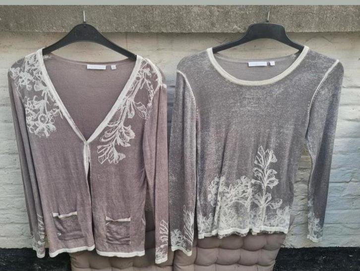 ✨️SALE‼️ CHARLES VÖGELE Twinset Maat S Topstaat✨️, Kleding | Dames, Truien en Vesten, Zo goed als nieuw, Maat 36 (S), Grijs, Ophalen of Verzenden