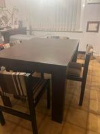 Uitschuifbare tafel met 6 stoelen, Ophalen, Gebruikt, Vijf personen of meer, Vierkant