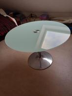 Tulip tafel in melkglas diameter 110 cm hoogte 75 cm ., Huis en Inrichting, Woonaccessoires | Etagères, Ophalen