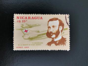 Nicaragua 1985 - avion - Croix Rouge - Henri Dunant, Enlèvement ou Envoi, Affranchi, Avions