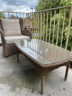 Tuin-/Balkonset te Koop – 3 Stoelen + Poefjes + Tafel, Huis en Inrichting, Ophalen
