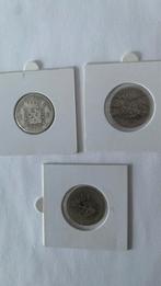 3x 1 frank Leopold 2 zilver 835, Postzegels en Munten, Zilver, Zilver