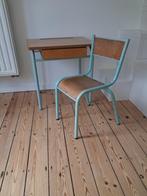 Charmant bureau d'écolier bois et métal, Maison & Meubles, Enlèvement, Bureau