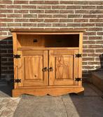 Compacte massief houten kast/dressoir – landelijke stijl, Huis en Inrichting, Ophalen, Met deur(en), 50 tot 100 cm, 25 tot 50 cm