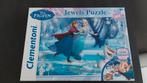 Puzzel Frozen met juweeltjes 104 stuks, Ophalen of Verzenden, Zo goed als nieuw