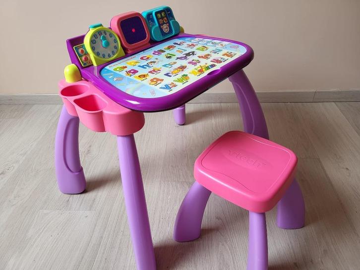 v tech magisch bureau Roos, Kinderen en Baby's, Speelgoed | Vtech, Zo goed als nieuw, 2 tot 4 jaar, Ophalen