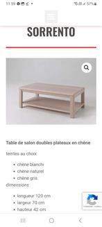 table de salon chêne massif marque belge Theuns, Maison & Meubles, Comme neuf, Chêne, Enlèvement