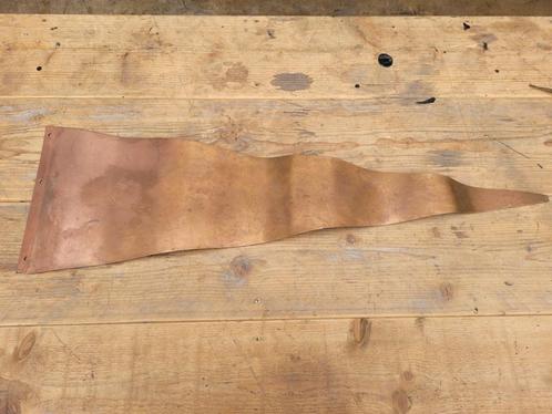 Grote klassieke koperen vlag wimpel windvaan, Antiek en Kunst, Curiosa en Brocante, Ophalen of Verzenden
