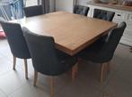 Eettafel vierkant teak, Ophalen, Zo goed als nieuw, Vierkant