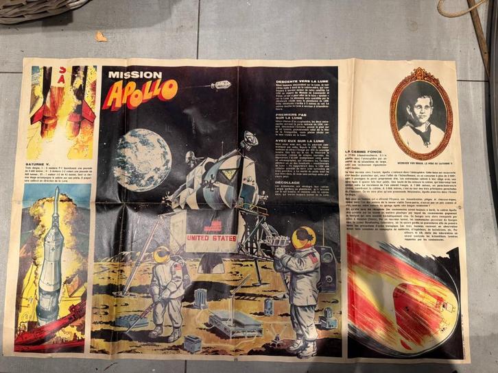 MISSION APOLLO - Poster niet gevonden - 72 X 49 cm, Antiek en Kunst, Curiosa en Brocante, Ophalen