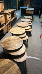 Salontafelsetjes van 3 mangohout (outlet), Huis en Inrichting, Tafels | Salontafels, Ophalen, Zo goed als nieuw