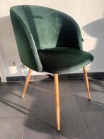 Chaise en velours vert YPOS – Très bon état – Zoli99, Maison & Meubles, Chaises, Autres couleurs, Comme neuf, Enlèvement, Autres matériaux