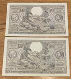 2 numéros consécutifs 100 Francs Unc-! Rare, Timbres & Monnaies, Billets de banque | Belgique, Enlèvement ou Envoi