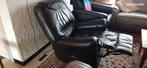 Zwarte relaxfauteuil met handgreep, Huis en Inrichting, Ophalen, Gebruikt