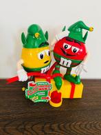 M&M snoep dispenser rood geel kerstmannetjes, Ophalen of Verzenden, Zo goed als nieuw
