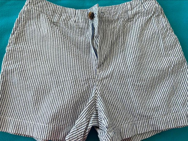Gestreepte short dames mt 36, Kleding | Dames, Broeken en Pantalons, Zo goed als nieuw, Maat 36 (S), Blauw, Kort, Ophalen of Verzenden
