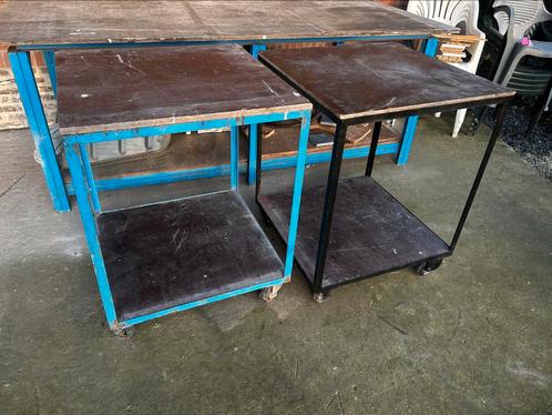 2 werkplaatskarren, Doe-het-zelf en Bouw, Transportwagens, Gebruikt, Steekwagen, Ophalen