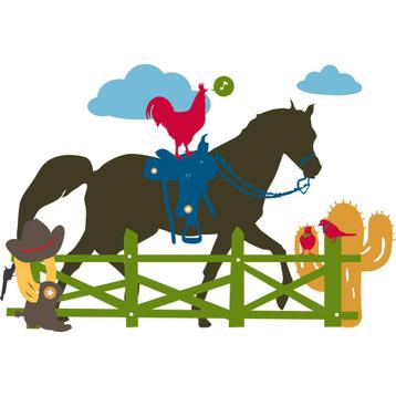 Muursticker kinderkamer paard - KidsLAB beschikbaar voor biedingen