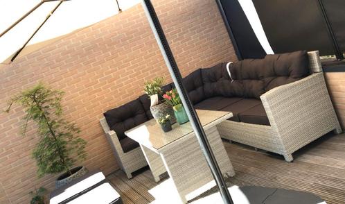 Tuinset (lounge) met eettafel Bois Le Duc, Tuin en Terras, Tuinsets en Loungesets, Zo goed als nieuw, Tuinset, Rotan, 8 zitplaatsen