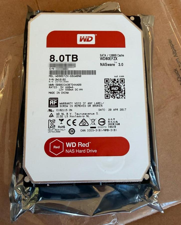 Disque dur interne Western Digital RED 8 Tb – WD80EFX, Informatique & Logiciels, Disques durs, Utilisé, Desktop, Interne, SATA