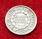 Zeldzame zilveren munt van 5 Centavos uit 1871, Antiek en Kunst, Antiek | Zilver en Goud, Ophalen of Verzenden, Zilver