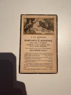 Overlijdensbericht Bloedbad in Aarlen 26 augustus 1914 WO1, Verzamelen, Ophalen of Verzenden