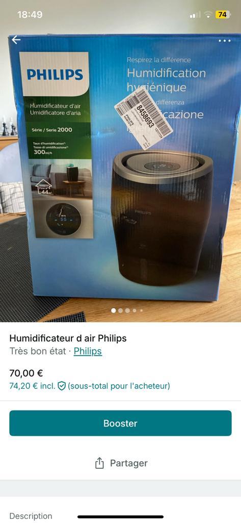 Philips 2000 series, Elektronische apparatuur, Airco's, Zo goed als nieuw, Minder dan 60 m³, 3 snelheden of meer, Ventileren, Timer