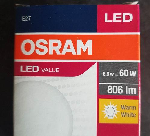 Lot de 4 ampoules OSRAM LED E27 8,5 w, Maison & Meubles, Lampes | Lampes en vrac, Comme neuf, Ampoule LED, E27 (grand), Enlèvement ou Envoi