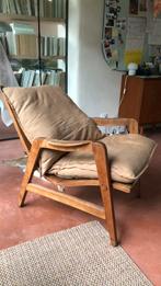 Houten vintage retro zitstoel / zetel, Antiek en Kunst, Ophalen