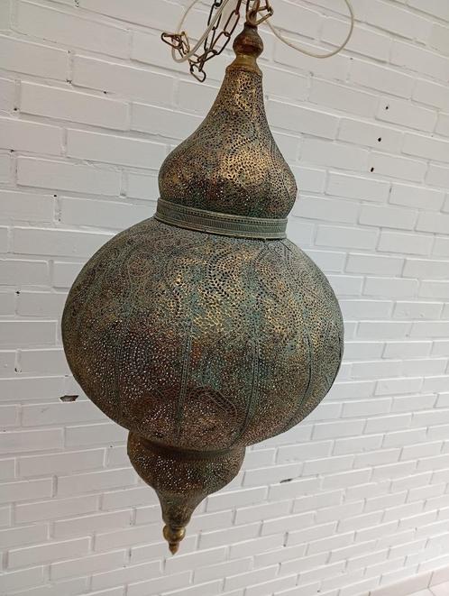 Grote Boho/Oosterse luster, Huis en Inrichting, Lampen | Plafondlampen, Zo goed als nieuw, Metaal, Ophalen