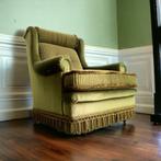 Vintage groene eenzit / fauteuil / clubzetel, Ophalen of Verzenden