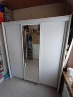 kleerkast wit met 3 schuifdeuren 1 m 80 lengte met 8 lades, Huis en Inrichting, Kasten | Kleerkasten, Ophalen, Met plank(en), Gebruikt