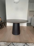 Ronde eettafel - smoked eiken, Huis en Inrichting, Tafels | Eettafels, Ophalen, Zo goed als nieuw